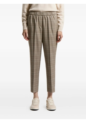Peserico check-pattern trousers - Brown
