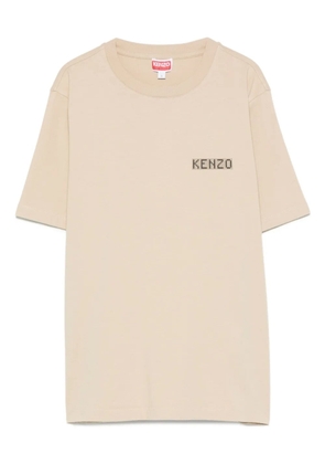 Kenzo logo-detail cotton top - Neutrals