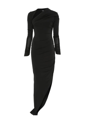 Amen asymmetric draped dress - Black