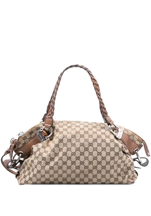 Gucci Pre-Owned 2016-2025 Medium GG Canvas Bamboo Bar tote bag - Brown