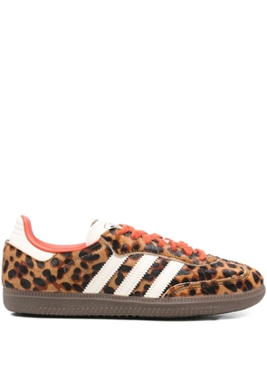 adidas Samba OG animal-print striped trainers - Brown