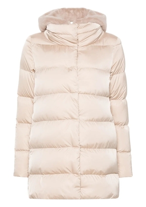 Herno faux-fur quilted down coat - Pink