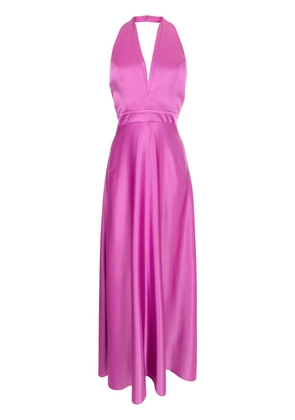 Lethicia Bronstein Nala satin-finish maxi dress - Pink