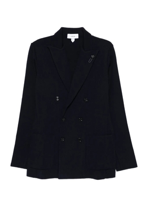 Lardini double-breasted patch-pocket jacket - Blue