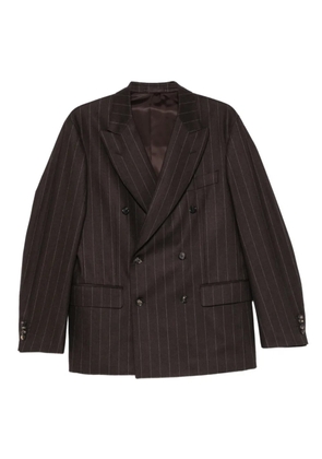 Kaptain Sunshine pinstripe double-breasted jacket - Brown