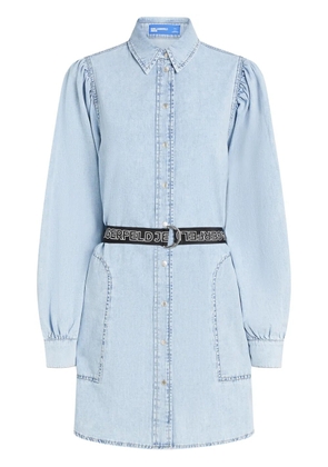Karl Lagerfeld Jeans puff-sleeve denim shirt dress - Blue