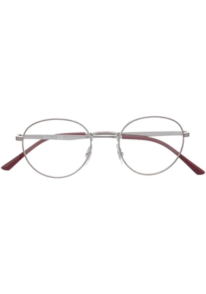 Ray-Ban polished-effect round-frame glasses - Silver