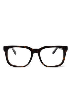 GCDS tortoiseshell logo glasses - Brown