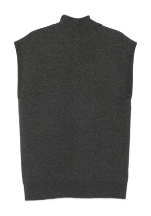 Carven high-neck sleeveless vest - Grey