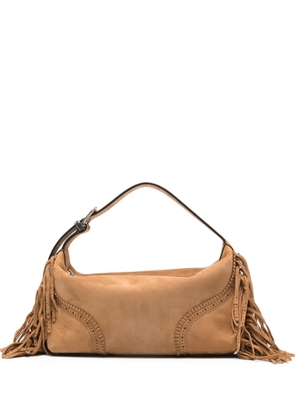Ermanno Scervino Candy Duffle fringed buckle tote bag - Brown