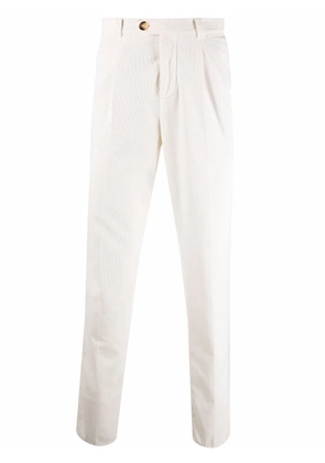 Brunello Cucinelli pleat-detail cotton trousers - Neutrals