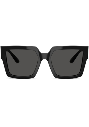 Dolce & Gabbana Eyewear logo-plaque square-frame sunglasses - Black