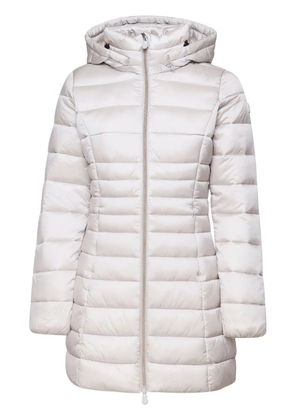 Save The Duck logo-patch padded coat - Neutrals