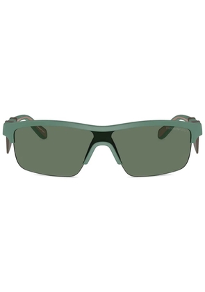 Emporio Armani shield-frame sunglasses - Green