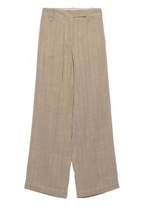 Alysi herringbone straight trousers - Neutrals