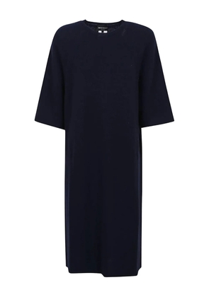 Emporio Armani crew-neck short-sleeve midi dress - Blue