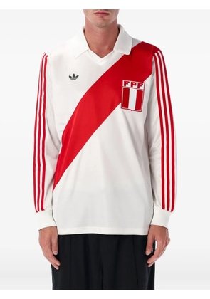 adidas diagonal-stripe long-sleeve T-shirt - White