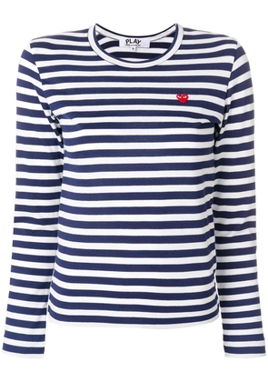 Comme Des Garçons Play striped T-shirt - White