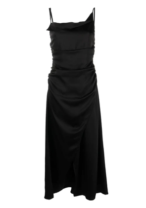 Han Kjøbenhavn satin-finish ruched dress - Black