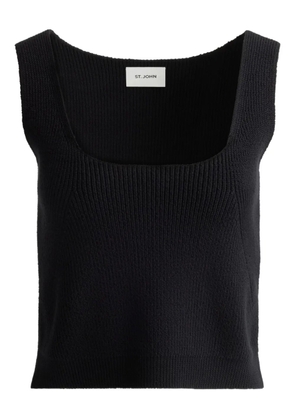 St. John ribbed cotton top - Black