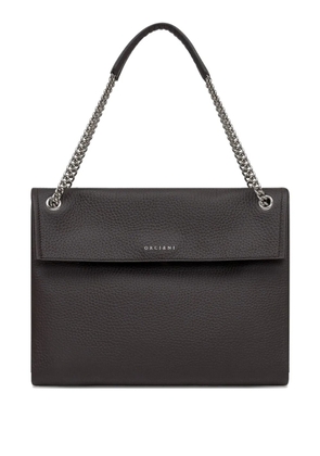 Orciani chain-strap leather shoulder bag - Brown