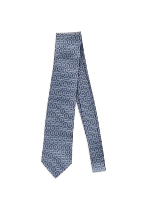 Hermès Pre-Owned geometric-pattern tie - Blue