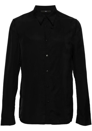 SAPIO long-sleeve satin shirt - Black