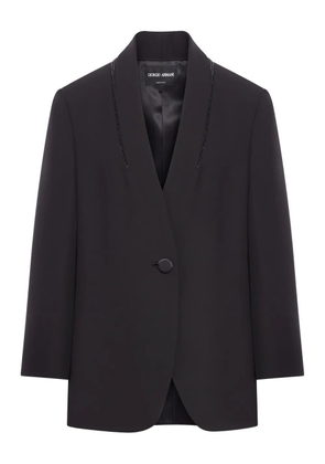 Giorgio Armani sequin-embellished single-breasted blazer - Black