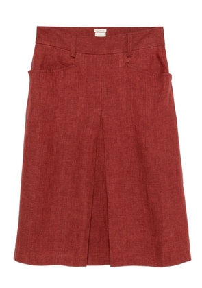Massimo Alba Regina pocket midi skirt - Red
