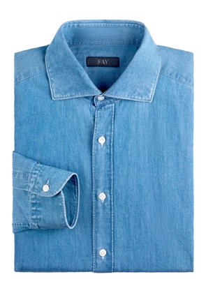 Fay french-collar shirt - Blue