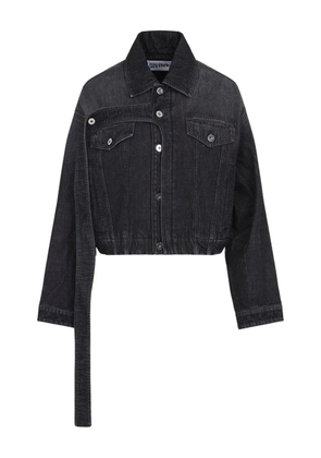 Jean Paul Gaultier belted denim jacket - Black