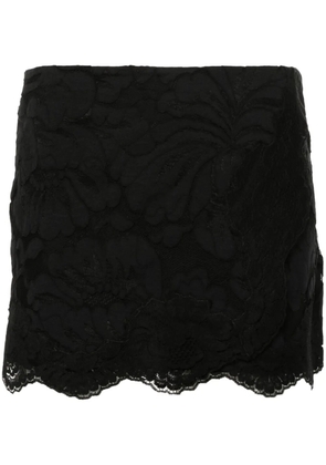 Nº21 floral-lace mini skirt - Black