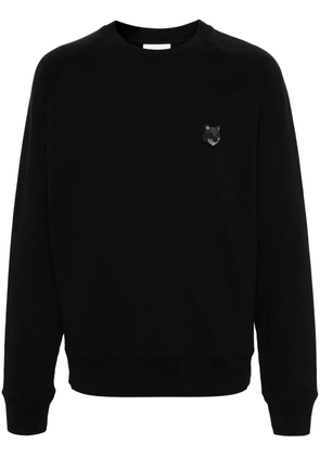 Maison Kitsuné fox-patch cotton sweatshirt - Black