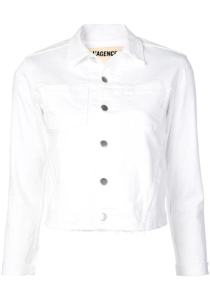 L'Agence classic denim jacket - White