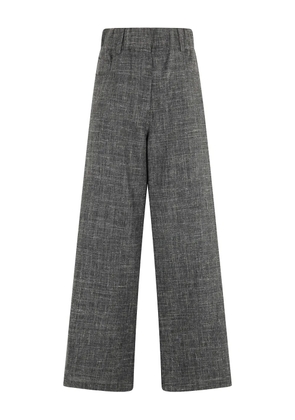 Alysi slub-texture trousers - Grey