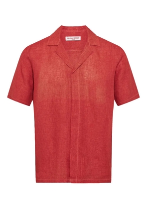 Orlebar Brown Maitan linen stitched shirt - Red