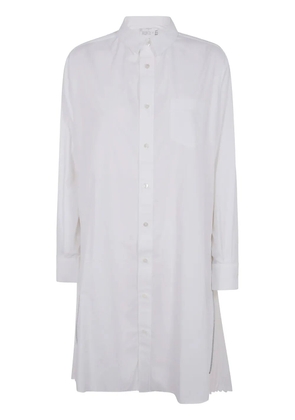 sacai pleated shirtdress - White