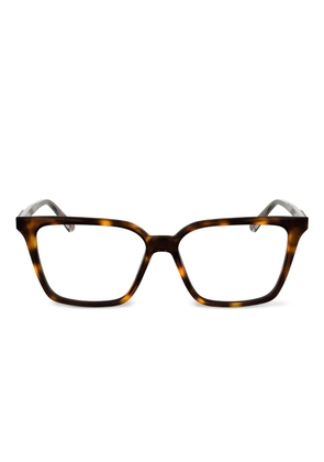 Calvin Klein tortoiseshell squared glasses - Brown