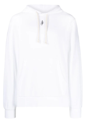 JW Anderson Anchor-embroidered hoodie - White