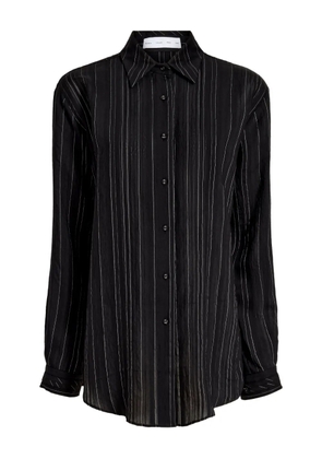 Proenza Schouler White Label Raven stripe woven shirt - Black