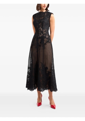 Gemy Maalouf embroidered sleeveless midi dress - Black