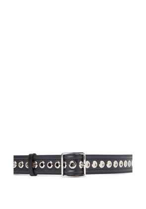 Alexander McQueen eyelet-detail leather belt - Black