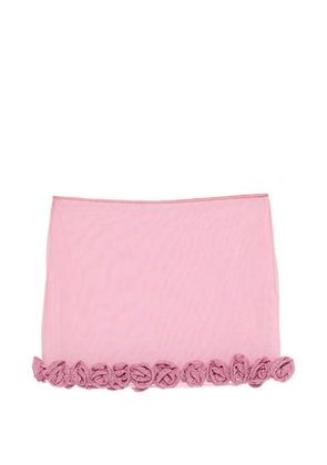 Oséree rose trim short skirt - Pink