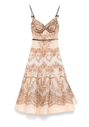ZIMMERMANN Crush midi dress - Neutrals