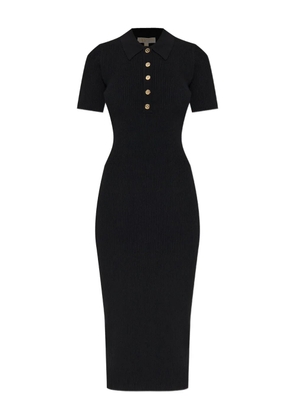 Michael Michael Kors ribbed polo dress - Black