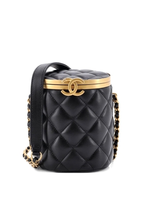 CHANEL Pre-Owned Crown Box Vanity Bag Quilted Lambskin Mini shoulder bag - Black