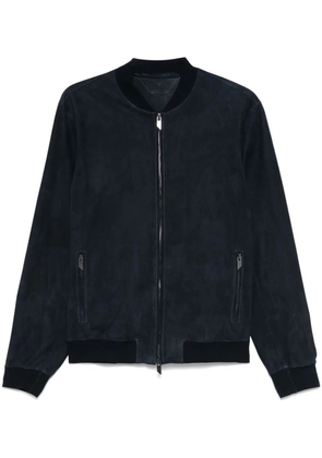 Salvatore Santoro suede bomber jacket - Blue