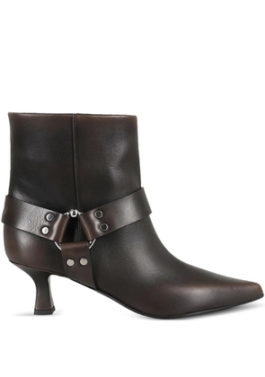 3juin 60mm logo-debossed boots - Brown