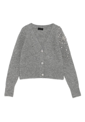LIU JO embellished button cardigan - Grey