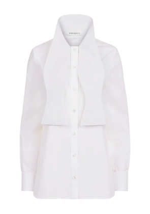 Nina Ricci oversized-collar cotton shirt - White